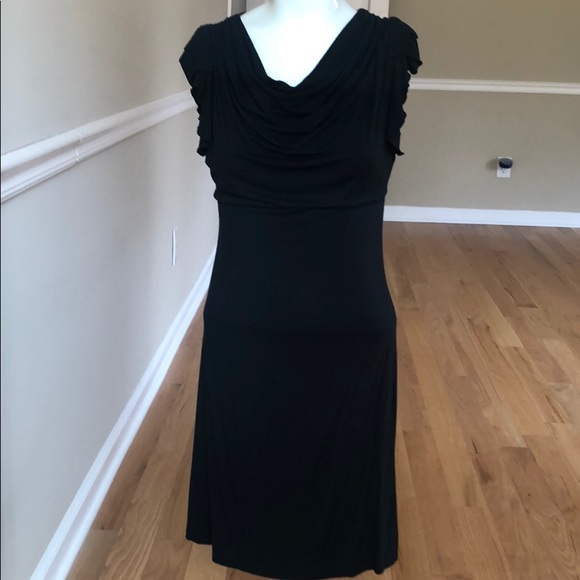 LAmade Dresses & Skirts - LAMade knit drape neck black dress small